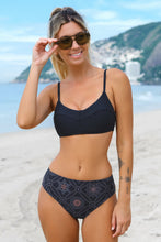 Lade das Bild in den Galerie-Viewer, Bralette mit V-Ausschnitt &amp; Hipster-Bikini-Set mit mittlerer Leibh?he
