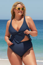 Lade das Bild in den Galerie-Viewer, Geraffte Bikinihose mit High Waist in gro?en Gr??en
