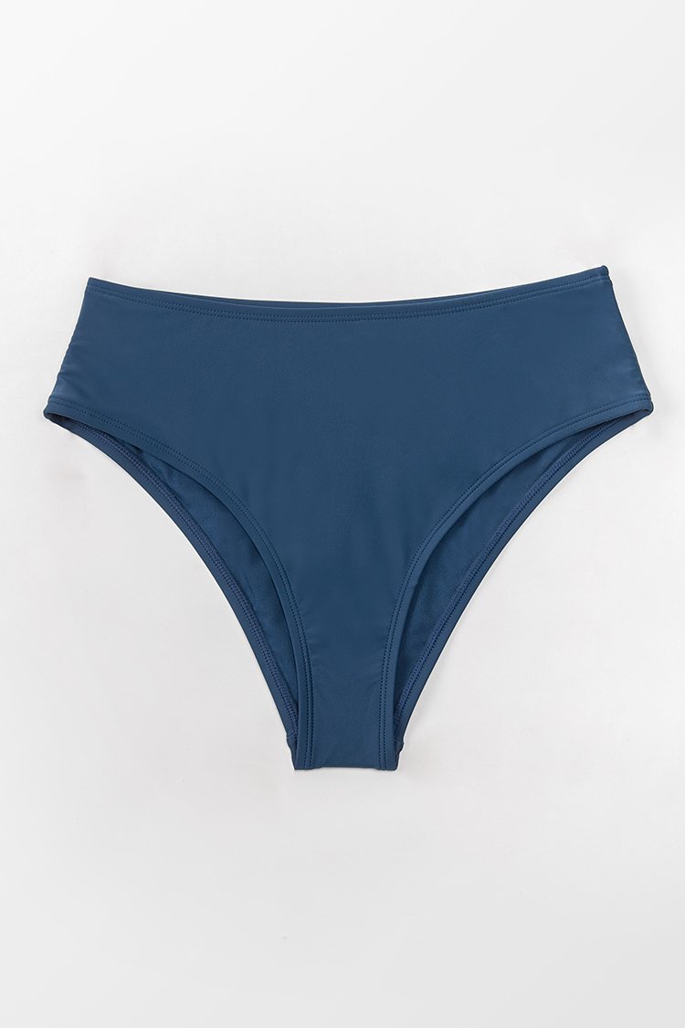 Marineblaue Bikinihose mit mittlerer Taille