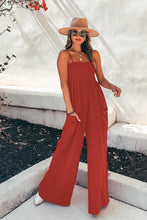 Lade das Bild in den Galerie-Viewer, ?rmelloser Smocking Jumpsuit mit eckigem Ausschnitt
