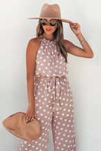 Lade das Bild in den Galerie-Viewer, ?rmelloser Jumpsuit mit R¨¹schen und Polka Dot
