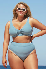 Lade das Bild in den Galerie-Viewer, Gerippte High Waist Bikinihose in gro?en Gr??en
