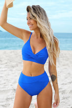 Lade das Bild in den Galerie-Viewer, Wickel-Bralette &amp; gesplei?tes High Waist Bikini Set
