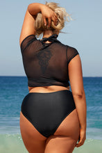 Lade das Bild in den Galerie-Viewer, Triangle Oberteil mit Mesh &amp; High Waist Bikini-Set in gro?en Gr??en
