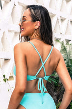 Lade das Bild in den Galerie-Viewer, Aqua Bralette mit Scoop-Ausschnitt und R¨¹ckbindung
