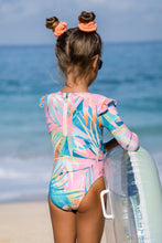 Lade das Bild in den Galerie-Viewer, Tropischer Rashguard Badeanzug f¨¹r M?dchen
