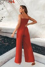 Lade das Bild in den Galerie-Viewer, ?rmelloser Smocking Jumpsuit mit eckigem Ausschnitt
