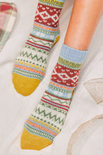 Lade das Bild in den Galerie-Viewer, 3 Paare Weihnachten Socken-Set mit Geo Druck
