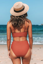 Lade das Bild in den Galerie-Viewer, Roter Twist High-Waist Bikini
