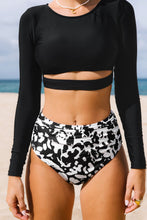 Lade das Bild in den Galerie-Viewer, Boho lang?rmliges Cutout High Waist Bikini-Set
