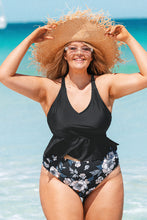 Lade das Bild in den Galerie-Viewer, Seitlich geraffte High waist Bikinihose in gro?en Gr??en
