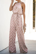 Lade das Bild in den Galerie-Viewer, ?rmelloser Jumpsuit mit R¨¹schen und Polka Dot
