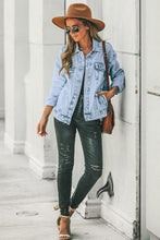 Lade das Bild in den Galerie-Viewer, Acid Wash Style Denim Jacke
