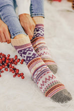 Lade das Bild in den Galerie-Viewer, 3 Paare Weihnachten Socken-Set mit Geo Druck
