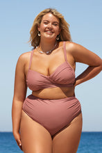 Lade das Bild in den Galerie-Viewer, Boho Wrap Bralette &amp; gerafftes Bikini-Set in gro?en Gr??en
