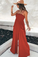 Lade das Bild in den Galerie-Viewer, ?rmelloser Smocking Jumpsuit mit eckigem Ausschnitt
