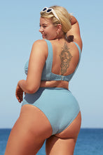 Lade das Bild in den Galerie-Viewer, Gerippte High Waist Bikinihose in gro?en Gr??en
