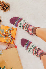 Lade das Bild in den Galerie-Viewer, 3 Paare Weihnachten Socken-Set mit Geo Druck
