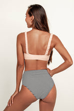 Lade das Bild in den Galerie-Viewer, Bandeau Bikini-Set mit High Waist und Streifen-Muster
