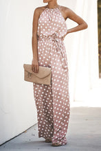 Lade das Bild in den Galerie-Viewer, ?rmelloser Jumpsuit mit R¨¹schen und Polka Dot
