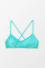 Lade das Bild in den Galerie-Viewer, Aqua Bralette mit Scoop-Ausschnitt und R¨¹ckbindung
