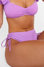 Lade das Bild in den Galerie-Viewer, Amethyst High Waist Lila Verstellbare Bikinihose
