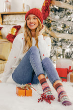 Lade das Bild in den Galerie-Viewer, 3 Paare Weihnachten Socken-Set mit Geo Druck
