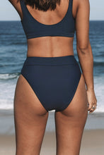 Lade das Bild in den Galerie-Viewer, Navy Bikinihose High Waist Geb?ndert
