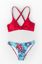 Lade das Bild in den Galerie-Viewer, Bikini-Set mit Schleife und Blumen-Muster
