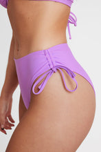 Lade das Bild in den Galerie-Viewer, Amethyst High Waist Lila Verstellbare Bikinihose
