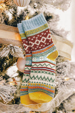 Lade das Bild in den Galerie-Viewer, 3 Paare Weihnachten Socken-Set mit Geo Druck
